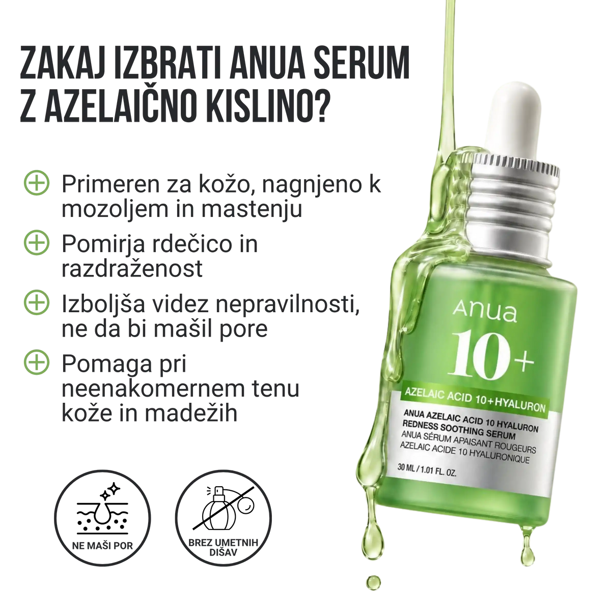 ANUA Azelaic Acid 10 Hyaluron Redness Soothing Serum