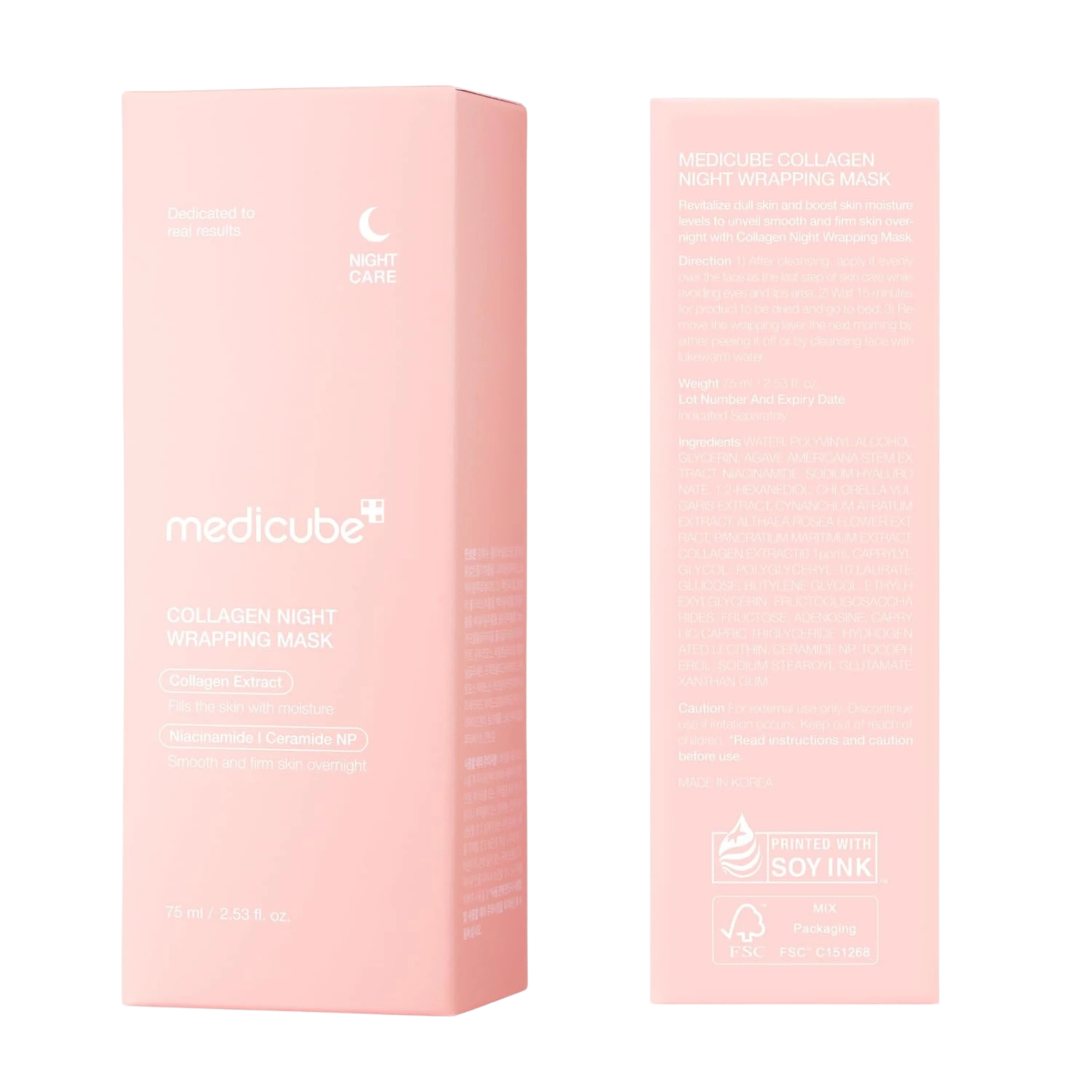 MEDICUBE Collagen Night Wrapping Mask — nočna peel-off maska s kolagenom