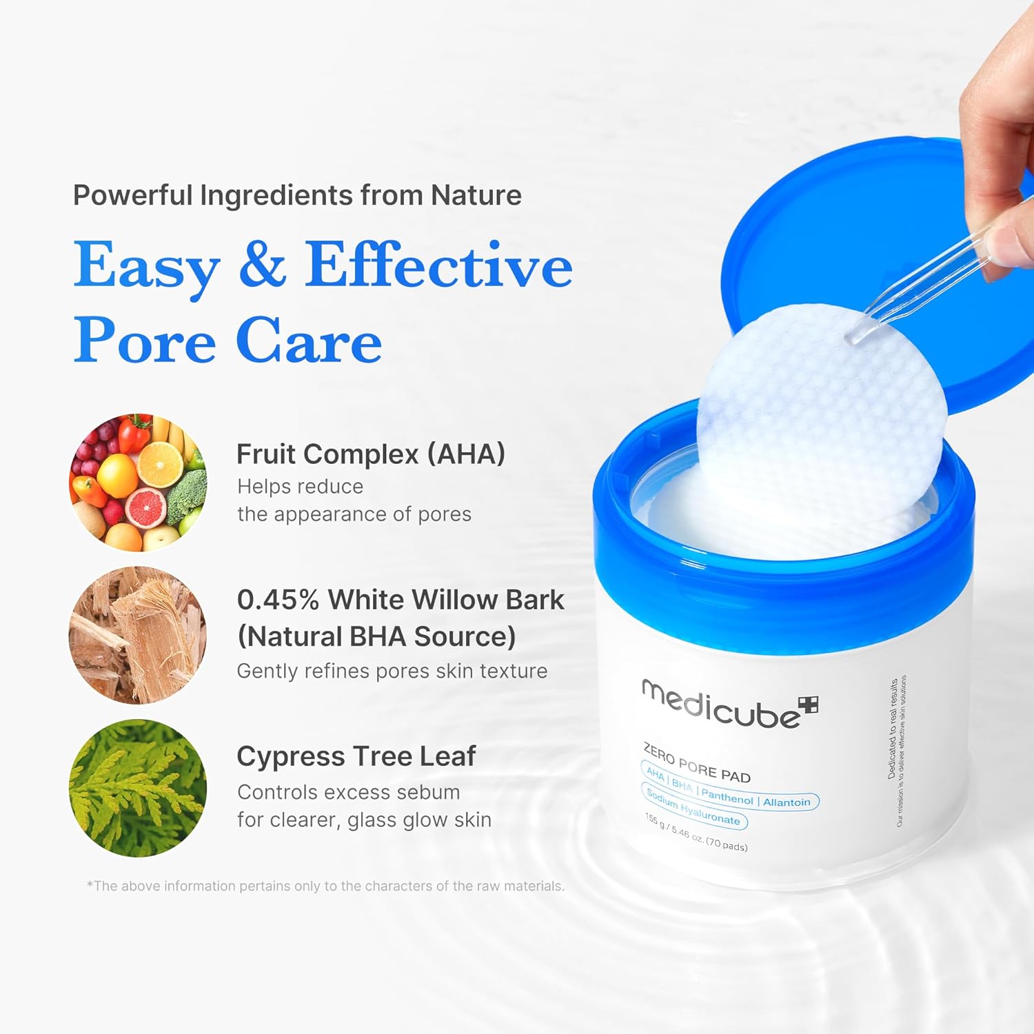 MEDICUBE Zero Pore Pad 2.0 — dvoslojne tonik blazinice za pore