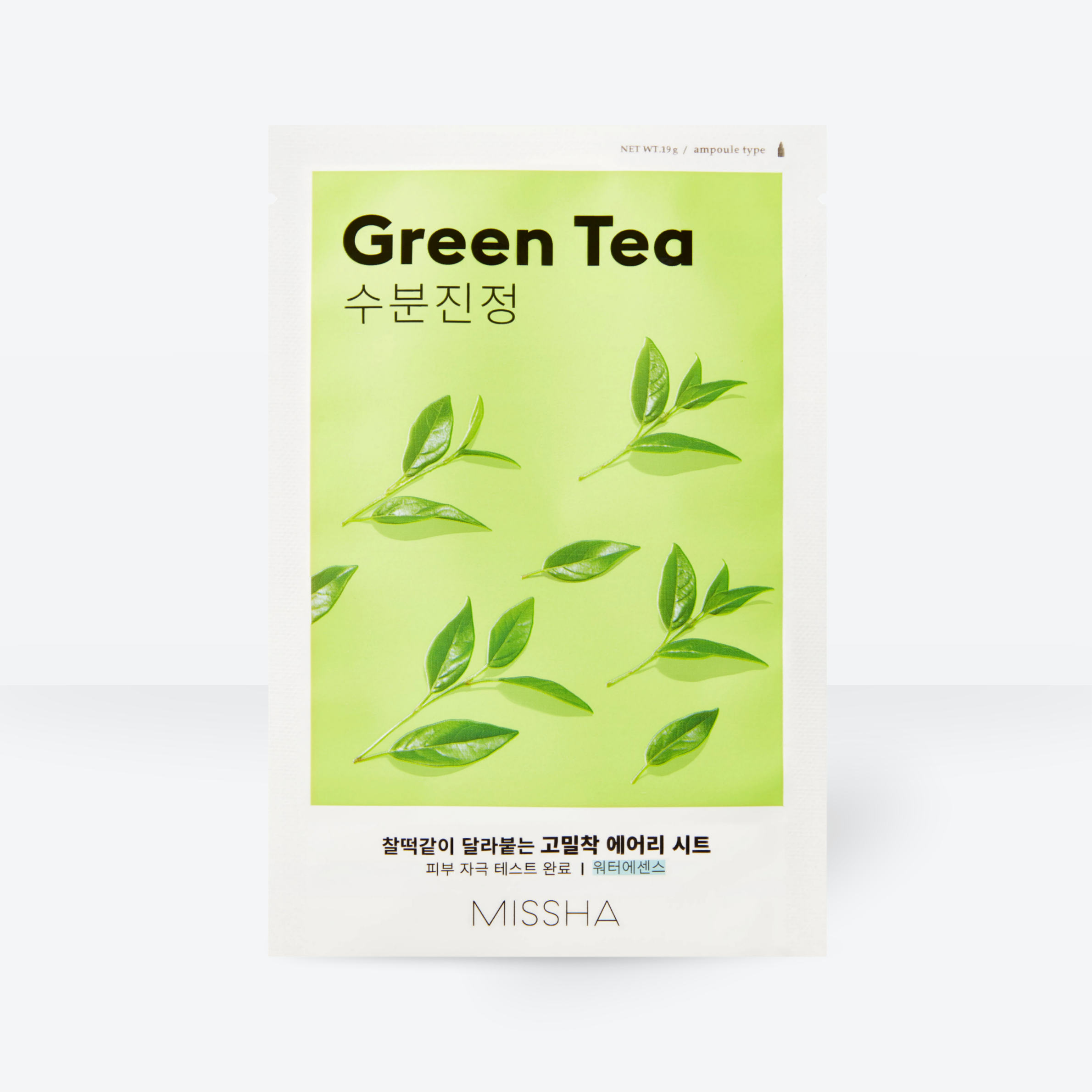 MISSHA Airy Fit Sheet Mask Green Tea (zeleni čaj) - korejska kozmetika dglow