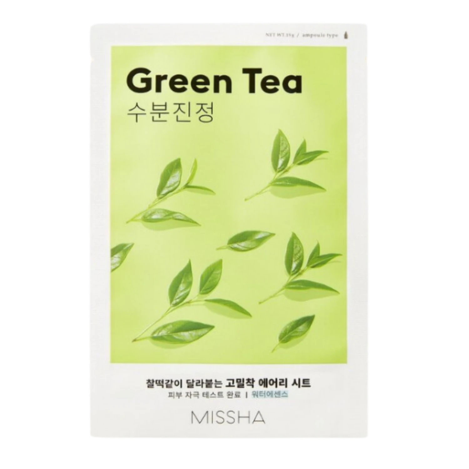 MISSHA Airy Fit Sheet Mask Green Tea — sheet maska z zelenim čajem