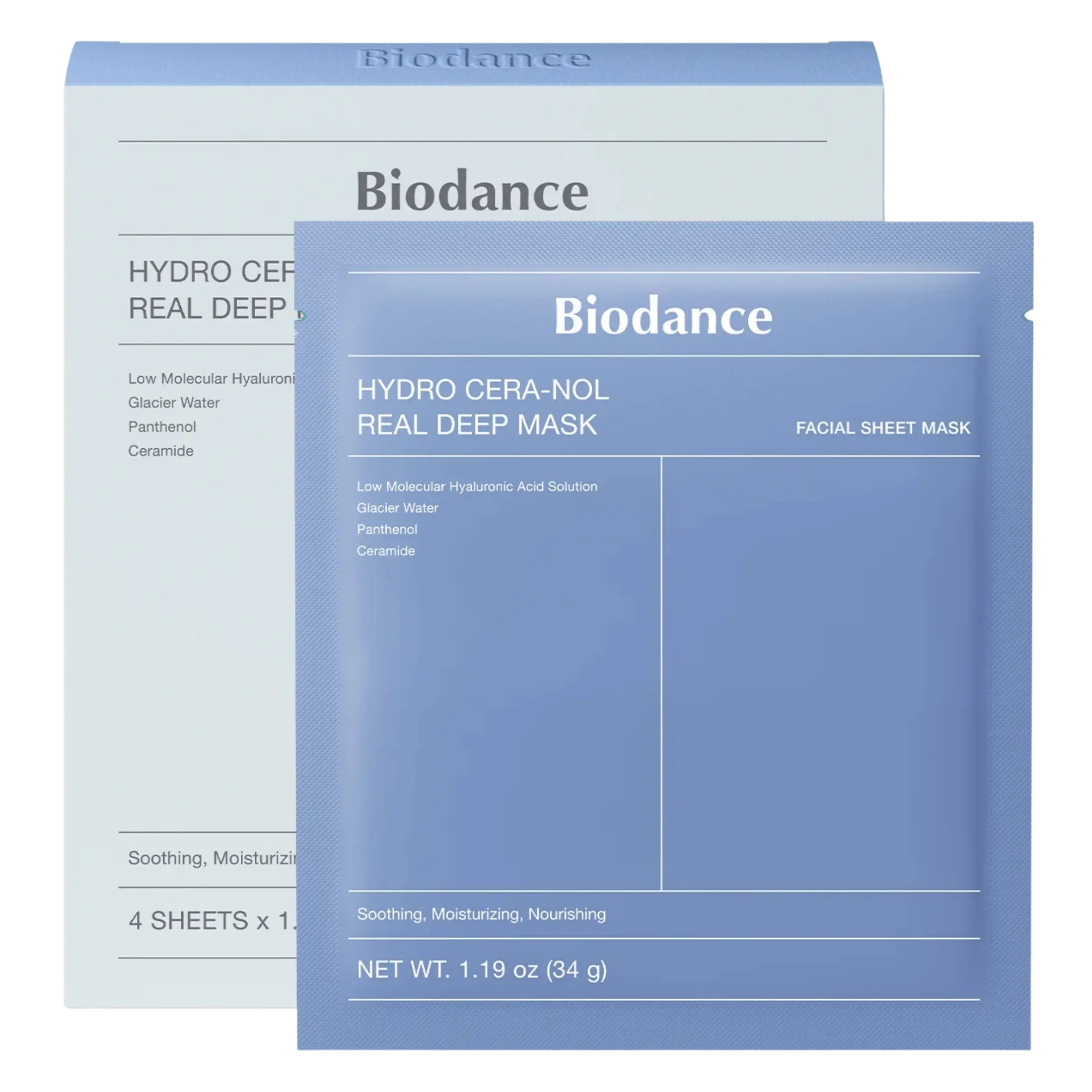 BIODANCE Hydro Cera-Nol Real Deep Mask - hidrogel maska s keramidi za obnovo kožne pregrade