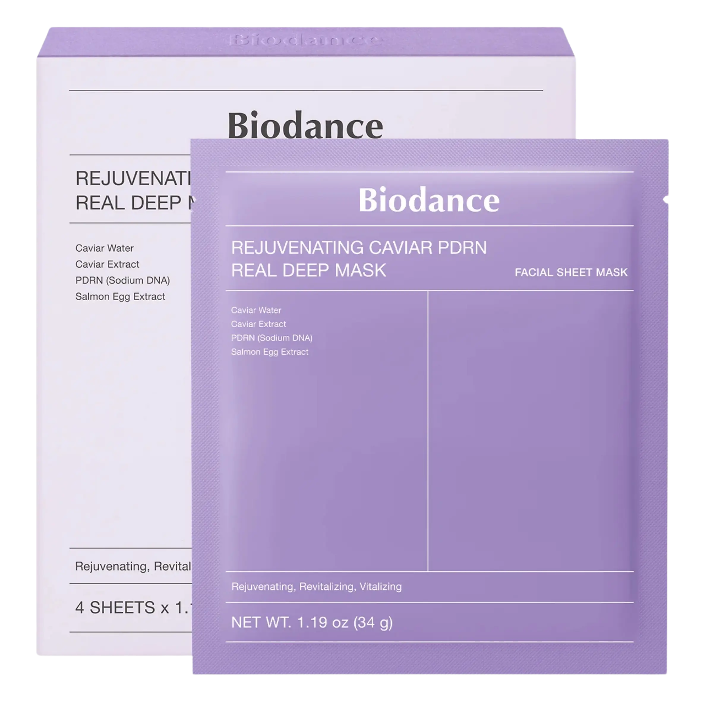 BIODANCE Rejuvenating Caviar PDRN Real Deep Mask - hidrogel maska s PDRN za regeneracijo kože