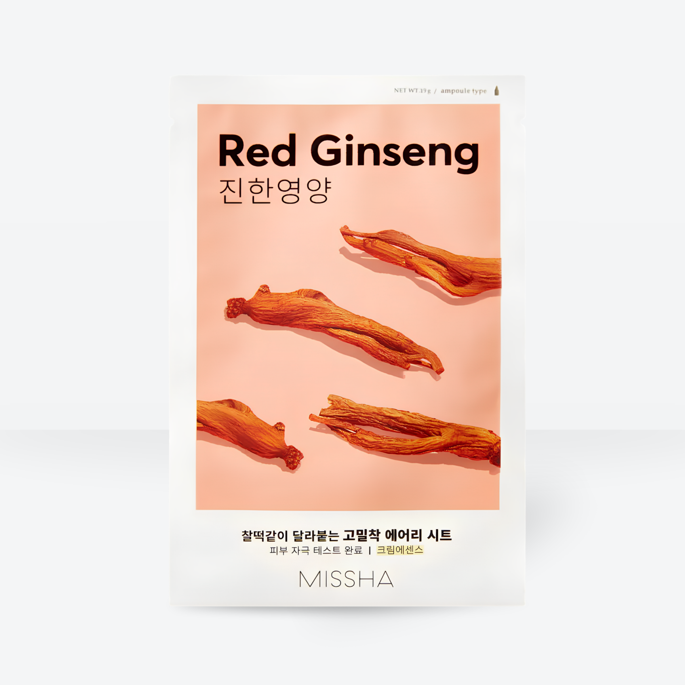 MISSHA Airy Fit Sheet Mask Red Ginseng (rdeči ginseng) - korejska kozmetika dglow
