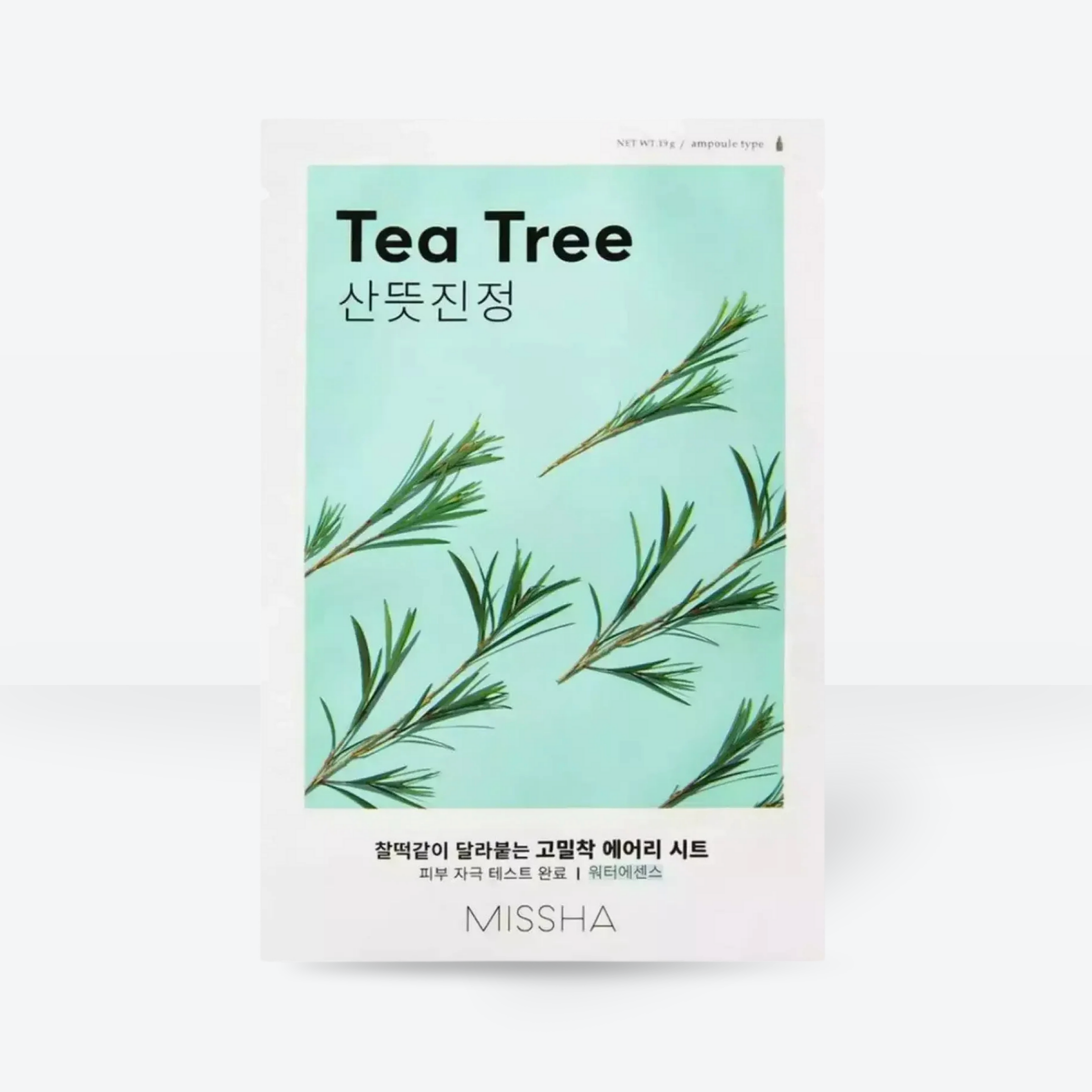 MISSHA Airy Fit Sheet Mask Tea Tree (čajevec) - korejska kozmetika dglow