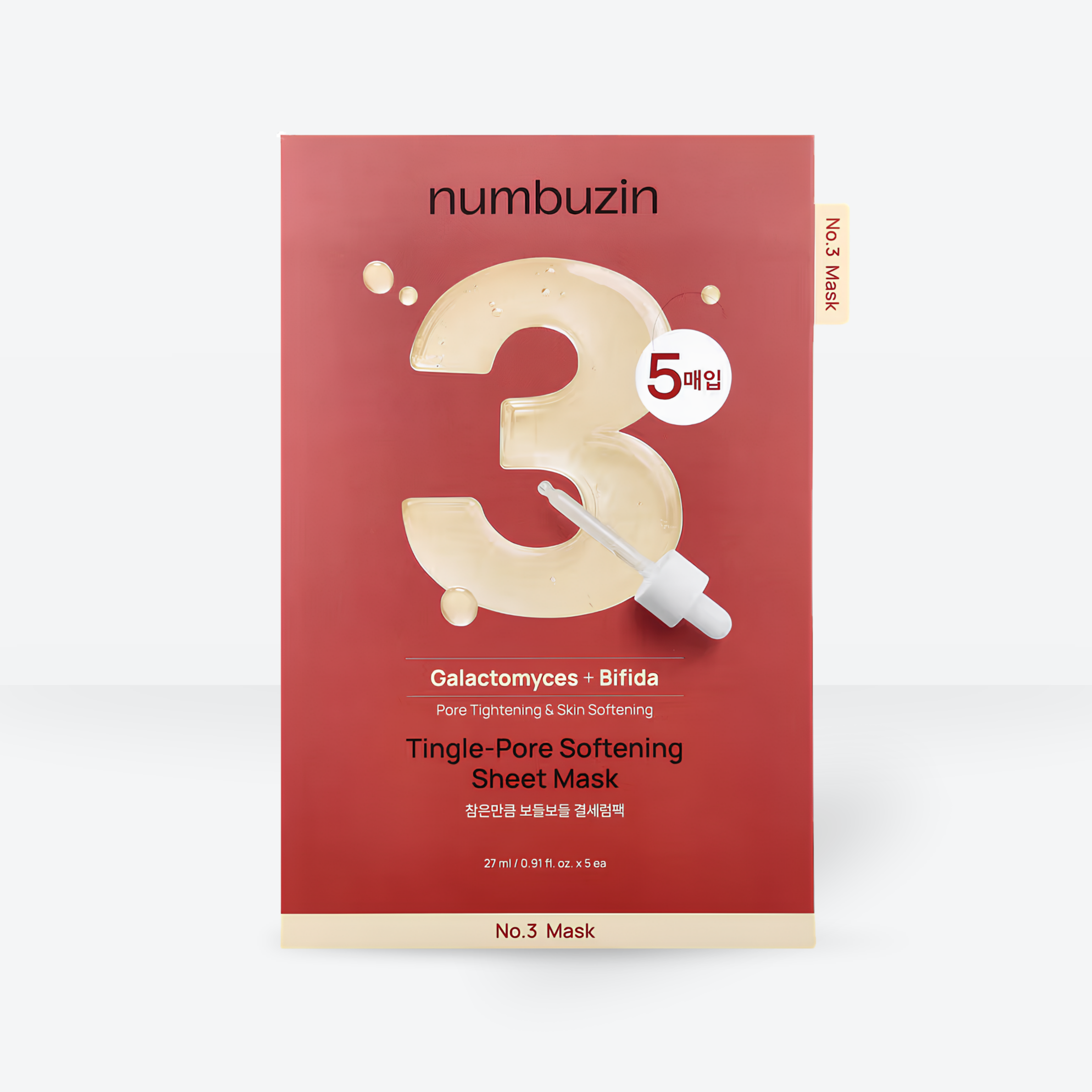 numbuzin No.3 Tingle-Pore Softening Sheet Mask - korejska kozmetika dglow